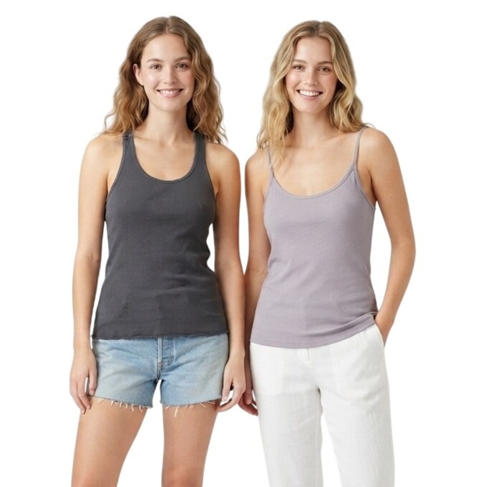 Unsubscribed Tank Top Bundle Womens Small Faded Black Racerback Purple Cami NWT